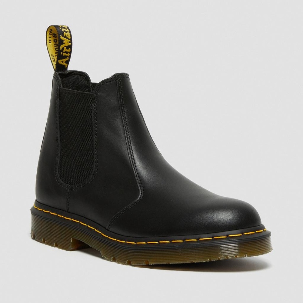 Dr. Marten’s Black Leather Slip-Resistant Chelsea Boots